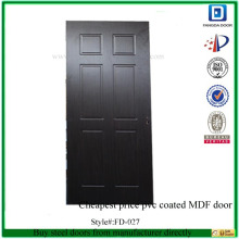 Fangda cheapest price pvc coated MDF door